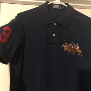 Men’s Multi horse Classic polo Large.
